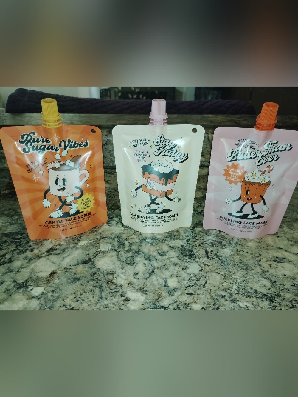 Pure Sugar Vibes 3-Piece Skincare Pouch Trio (Brand New)​Treat your skin